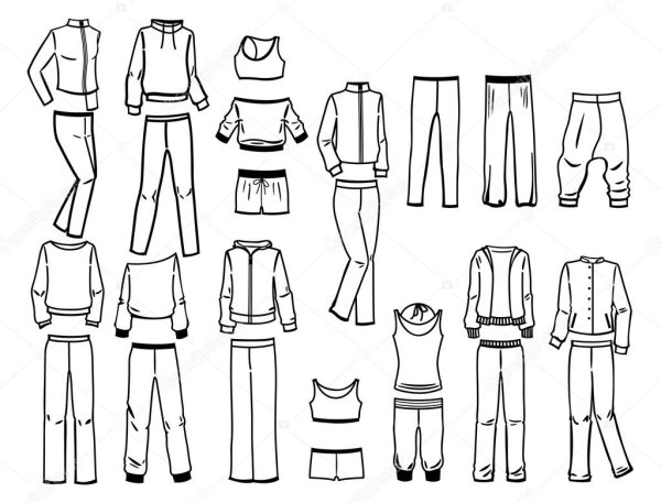 Виды одежды эскиз мужской