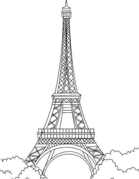 Рисование Эйфелевой башни