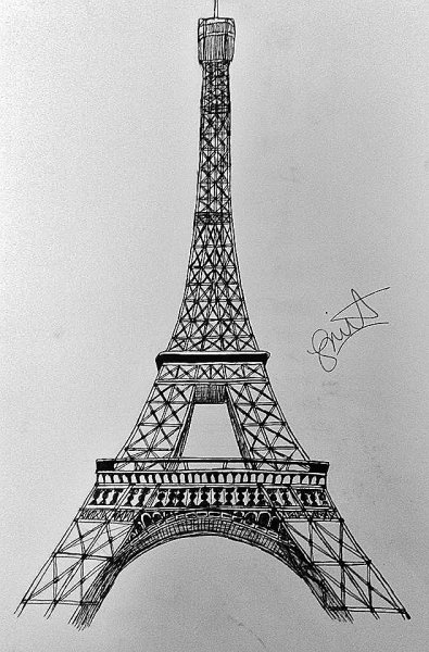 Набросок Эйфелевой башни