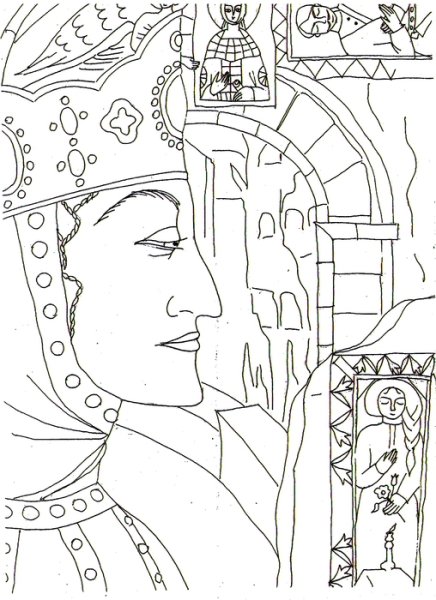 Раскраски по сказкам Пушкина о мертвой царевне и семи богатырях