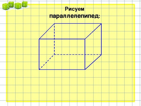Начертить параллелепипед