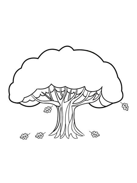 Дерево раскраска для детей