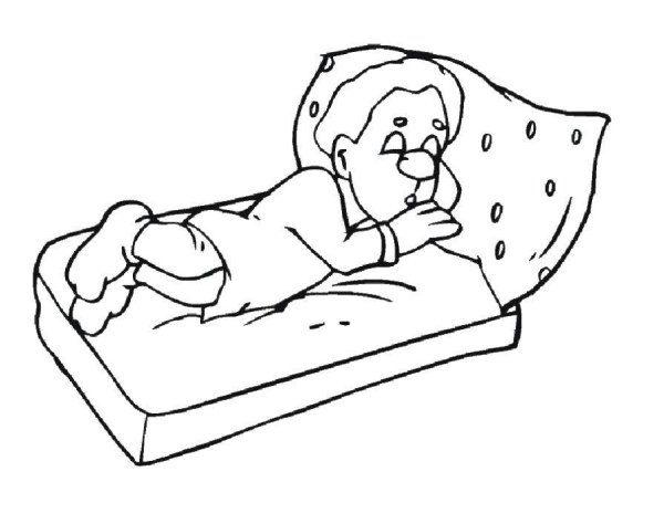 Спящий человек раскраска