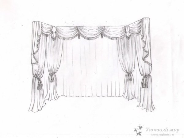 Сцена рисунок карандашом