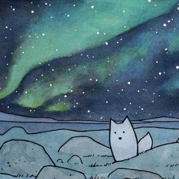 Северное сияние рисунок