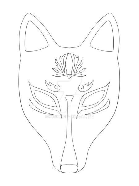 Маска Кицунэ распечатка