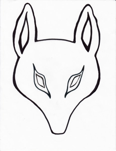 Маска Кицунэ распечатка