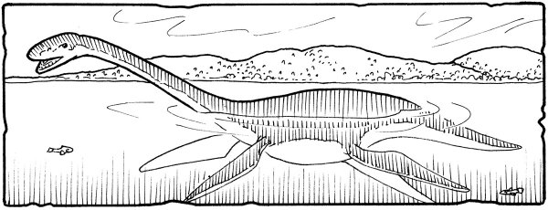 Раскраски Лохнесского чудовища