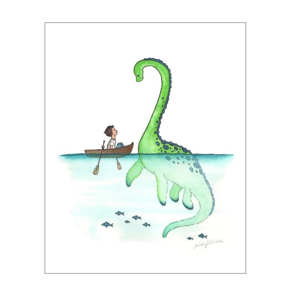 Несси Лохнесское чудовище рисунок