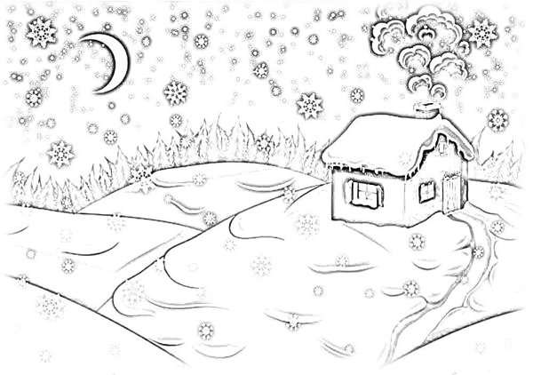 Снеговик раскраска