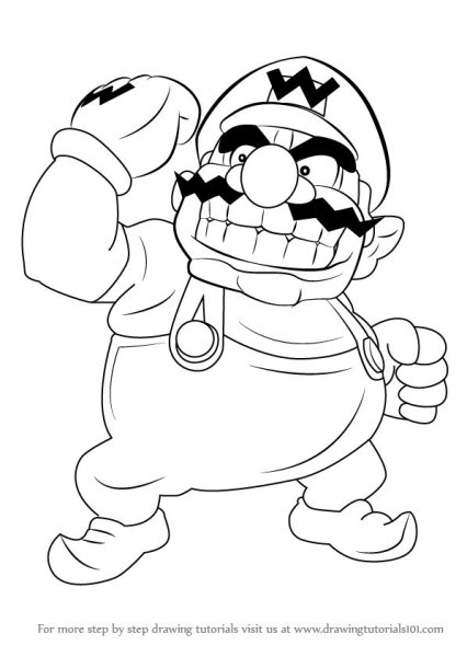 Wario раскраска