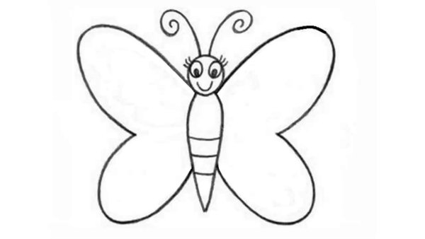 Детские рисунки бабочки карандашом