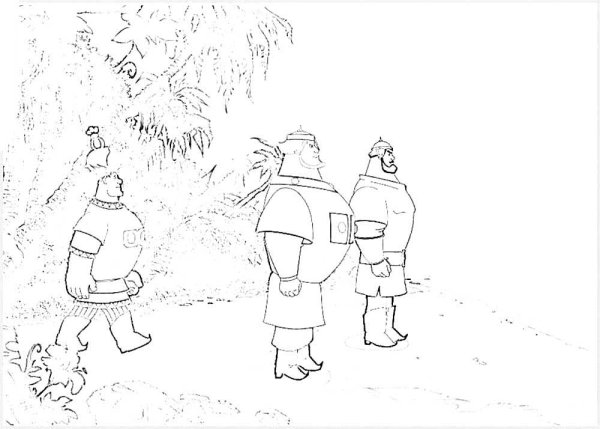 33 Богатыря раскраска