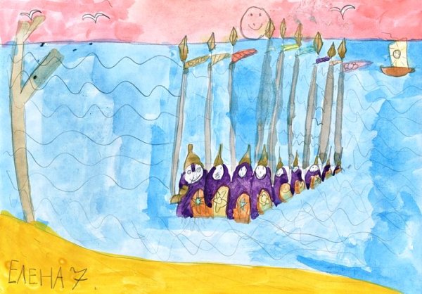 Семь богатырей раскраска