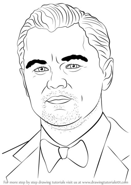 Леонардо ди Каприо нарисовать карандашом