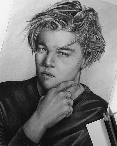 Леонардо ди Каприо портрет карандашом