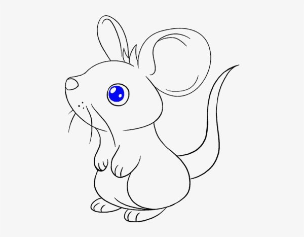 Мышка рисунок для детей карандашом