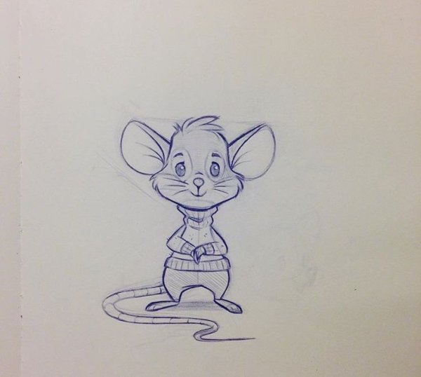 Крыса рисунок карандашом