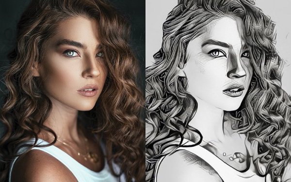 Эффект рисунка карандашом в фотошопе