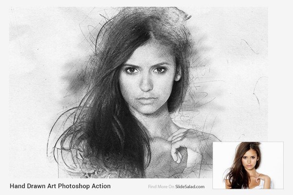 Портрет карандашом в фотошопе