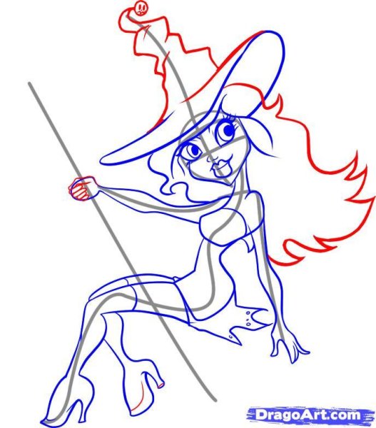 Злая волшебница раскраска