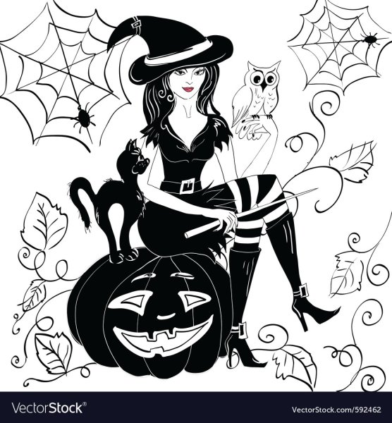 Рисунки для срисовки ведьмы