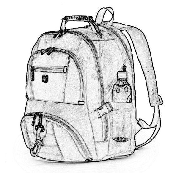 Рюкзак нарисованный