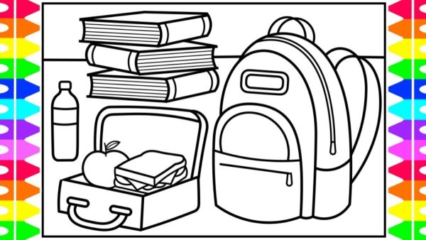 Рюкзак рисунок для детей карандашом