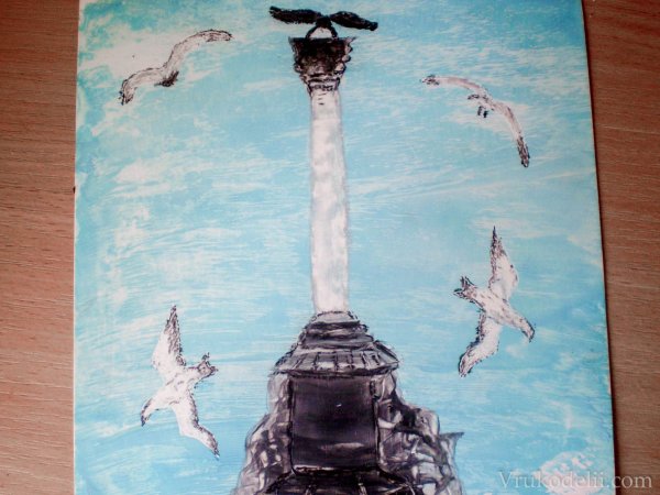 Памятник затопленным кораблям в Севастополе рисунок