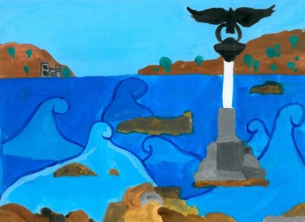 Памятник затопленным кораблям в Севастополе рисунок для детей