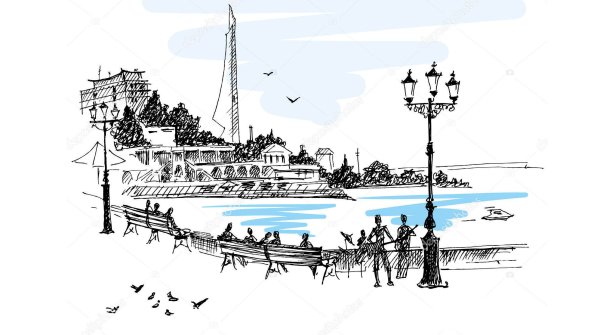 Памятник затопленным кораблям Севастополь вектор