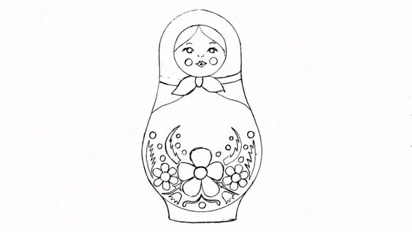 Полхов-Майданская Матрешка раскраска