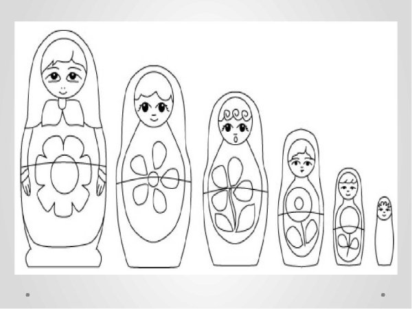 Раскраска Матрешка