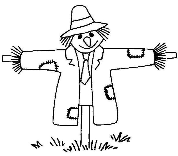 Пугало раскраска