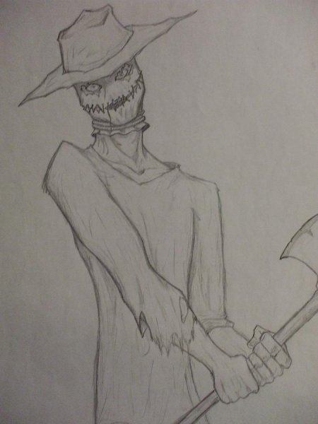 Пугало карандашом