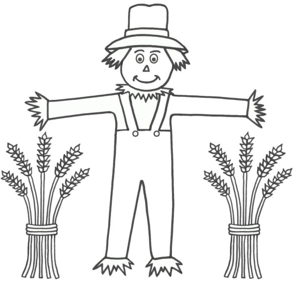 Пугало раскраска