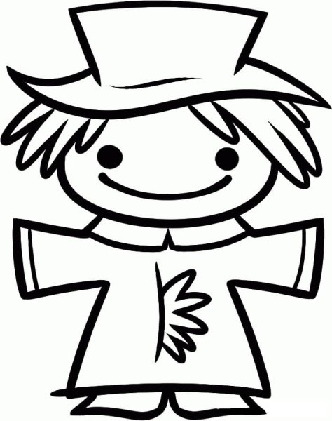 Пугало раскраска