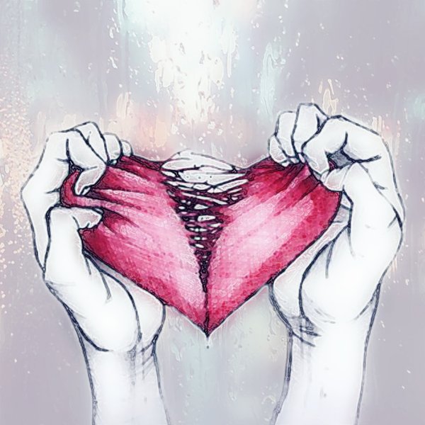 Сердце карандашом