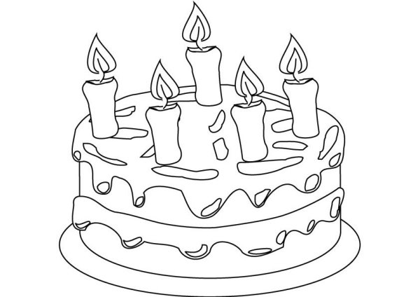 Тортик карандашом для срисовки