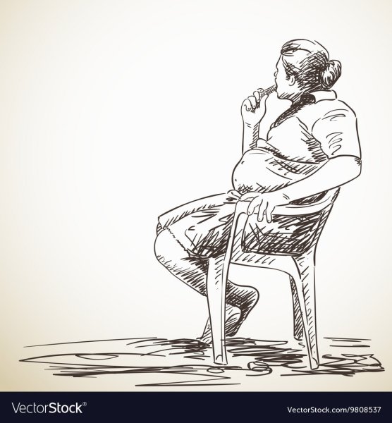 Фигура сидящего человека на стуле