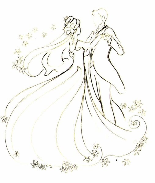 Свадебные рисунки карандашом