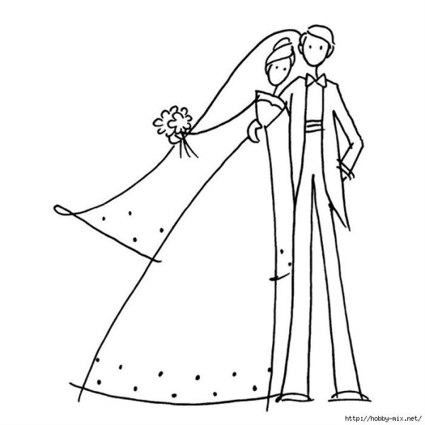 Рисунки на свадьбу для срисовки