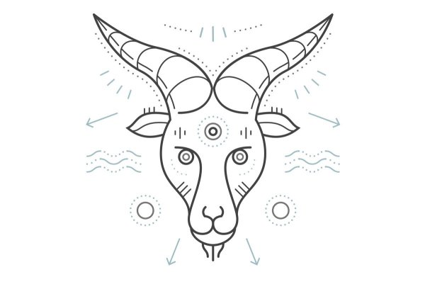 Козерог карандашом