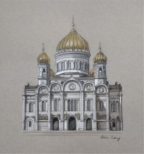 Храм Христа Спасителя фасад чертеж