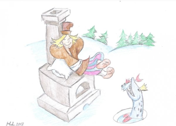 Рисунок Емеля на печи детский