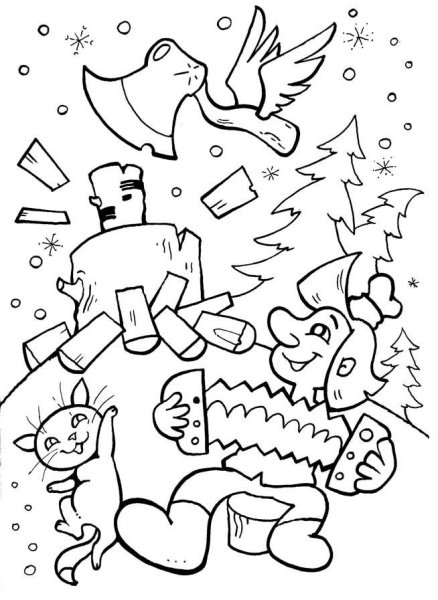 По щучьему велению раскраска