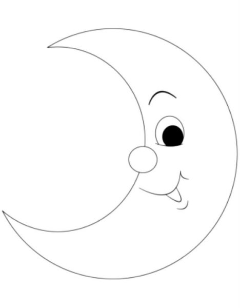 Луна раскраска