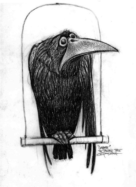 Чучело птицы рисунок