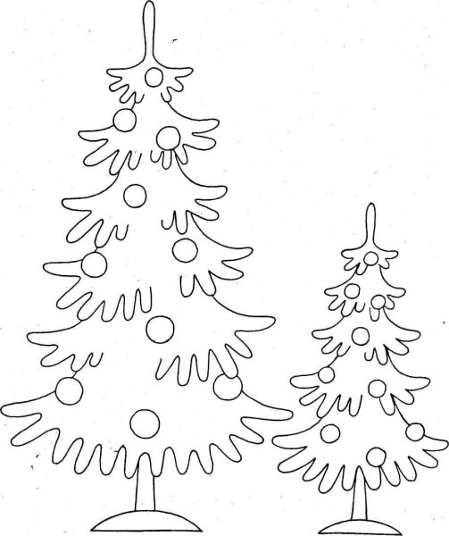 Поэтапное рисование елки