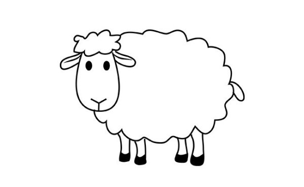 Овца рисунок для детей